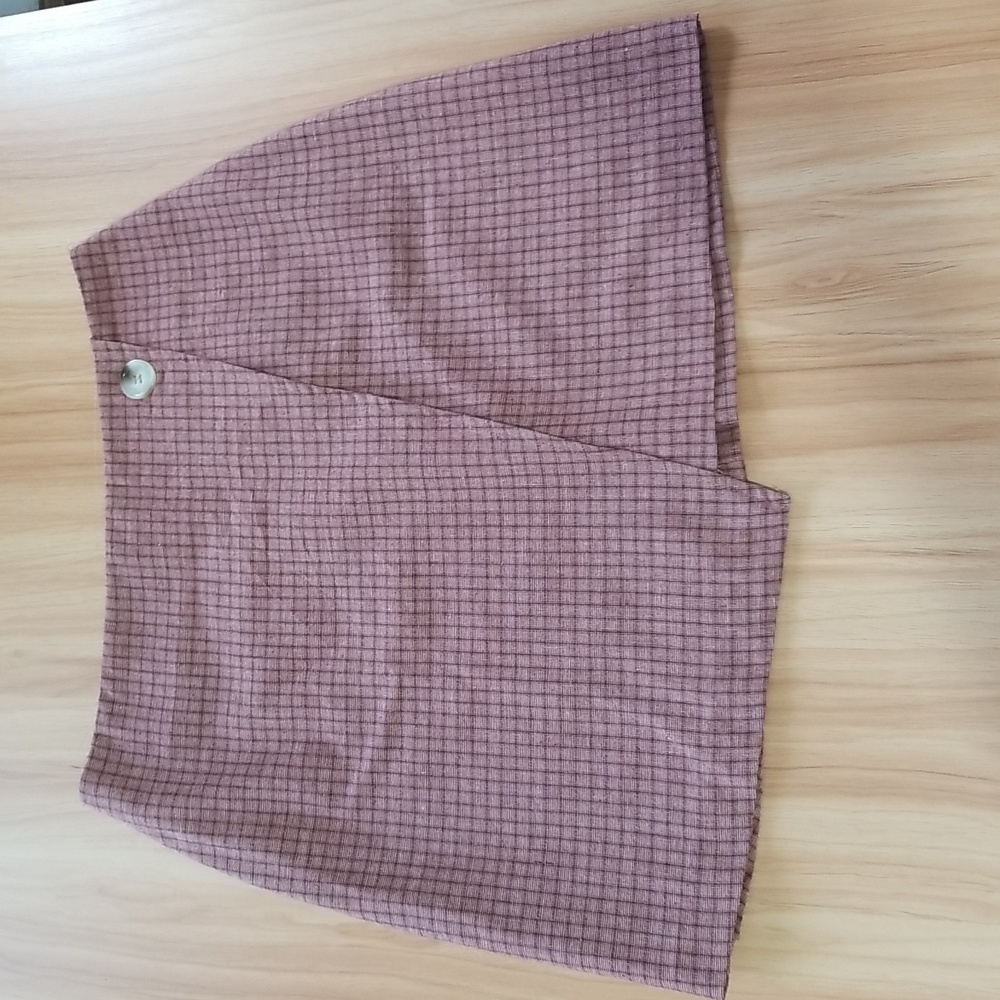 Emory Park Plaid Faux-wrap Skirt Size Small